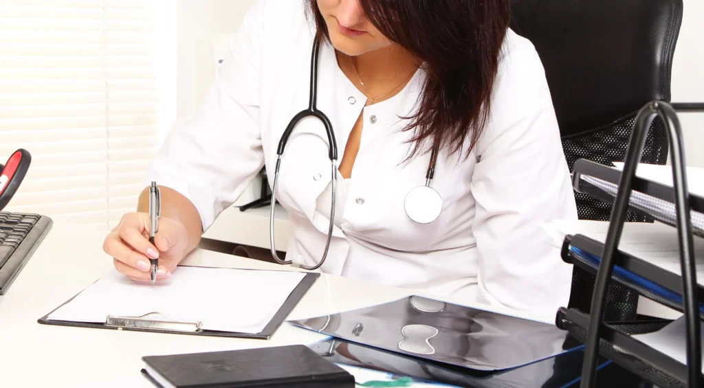 Young Woman Doctor Her Office (1)